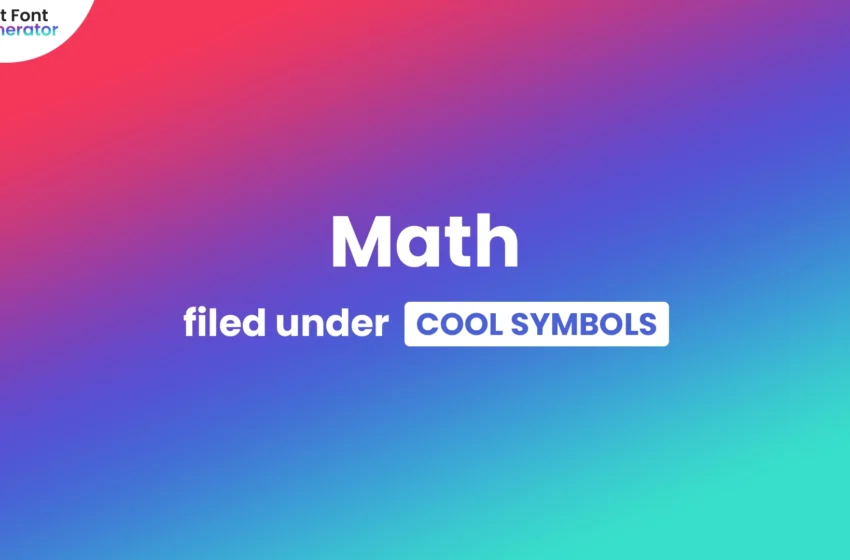 Math Symbols