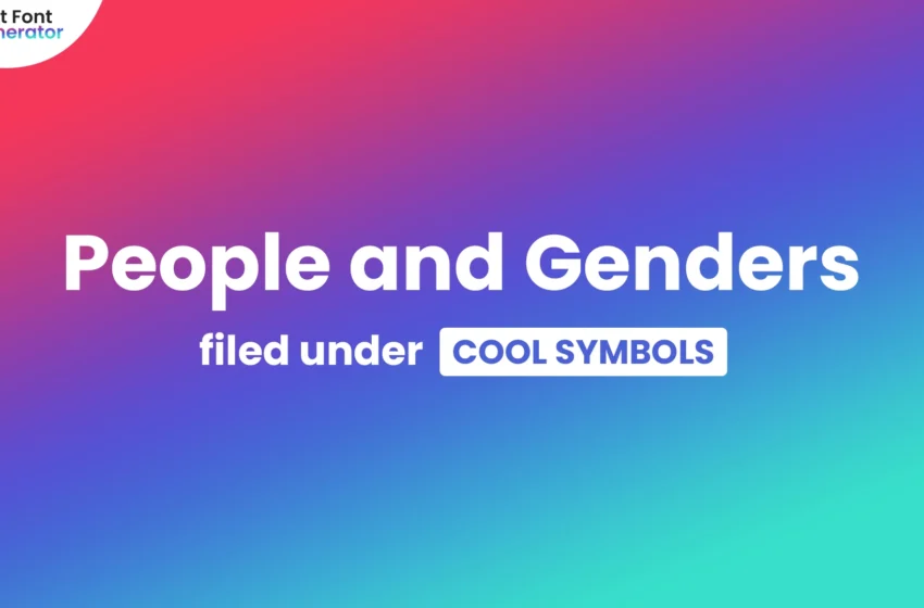 People and Genders Symbols