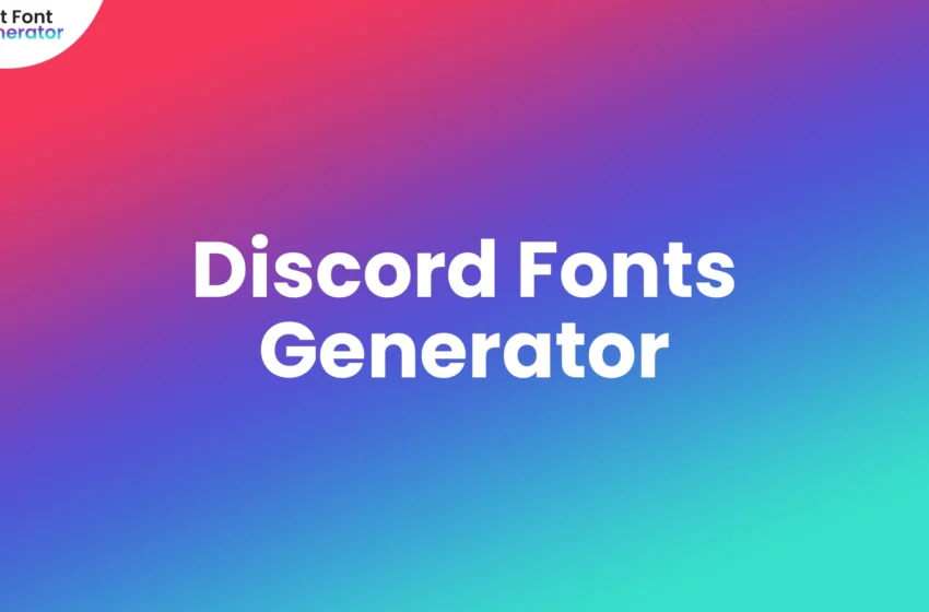 Discord Fonts Generator